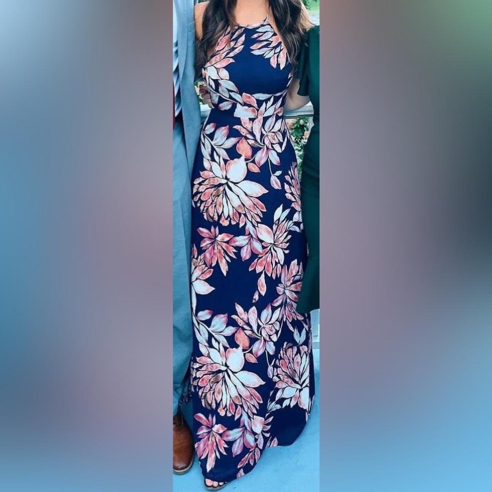 Floral crisscross back dress